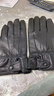 妃施奥真皮手套男士薄款开车保暖防风骑行女士绵羊皮手套冬季加绒摩托车 男士加绒带扣-真羊皮100% 均码 实拍图