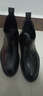 玛尼普奇/MANIPOCI商务短靴 潮流型男正装鞋中帮真皮英伦高帮鞋男士商务休闲皮靴短靴切尔西靴 黑色 40 实拍图