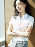 雀后衬衫女短袖职业白衬衣工作服工装气质正装夏装款 白色 L 实拍图