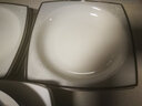 红牡丹 餐具盘子欧式8英寸饭盘陶瓷汤盘家用菜盘创意盘碟方盘金边餐盘 风华正茂天缘平盘4个 8英寸 实拍图