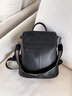 viney牛皮女包时尚双肩包女韩版学院风背包大容量书包旅行背包生日礼物 【黑色】高级感百搭休闲通勤大包 实拍图
