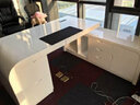 福锦（FUJIN）老板桌办公家具简约主管桌现代大班台总裁桌白色时尚经理桌椅组合 2.4米书柜 实拍图