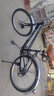 兰令自行车成年人通勤铝合金女士亲子带小孩城市上班代步变速单车 花语-曜夜黑【一字直把+镂空座垫】 24英寸 禧玛诺7速 实拍图