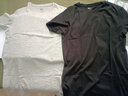 七匹狼t恤男短袖纯棉男士夏季半袖T恤运动休闲宽松v领全棉打底衣汗衫 圆.领2件(浅灰+黑色) L (170) 推荐体重110-130斤 实拍图