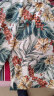 古泽鲨GUZESHA21夏季新款夏威夷青年花色印花花衬衫男沙滩短裤宽松套装 5号色套装 3XL 晒单实拍图