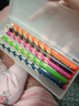 思笔乐德国进口洞洞铅笔粗三角杆易握322洞洞笔儿童正姿一年级铅笔HB小学生铅笔 5支装彩色杆(右手) 实拍图