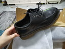 KGV【二层牛皮】大头皮鞋男英伦风尚工装休闲鞋厚底增高学院风商务男 黑色 38 【皮鞋尺码】比运动鞋大一码 实拍图