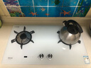 林内（Rinnai）家用燃气灶天然气灶具嵌入式 大火力双眼猛火灶 不锈钢面板 钢化玻璃面板 一级能效 以旧换新 2E06LT白【4.5KW+定时+超能莲花火】 实拍图