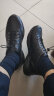 沙驰（SATCHI）男鞋牛皮软面皮商务休闲鞋男士系带圆头低帮舒适透气运动皮鞋男 黑色 42 实拍图