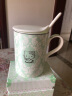 HELLO KITTY（凯蒂猫）陶瓷马克杯高颜值水杯子女生高端奢华礼盒包装生日礼物送女友 绿色 430ML 实拍图