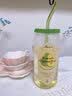 小北家玻璃杯吸管杯女带盖牛奶杯咖啡杯可爱水杯高颜值大容量喝水杯子 牛油果 实拍图