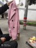 五个橘子短外套女韩版宽松呢子大衣女时尚洋气上衣小个子女士毛呢外套秋冬 粉色 XL(120-135斤) 实拍图
