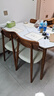 FGME白蜡木岩板餐桌可变圆桌简约餐厅家用胡桃色可伸缩折叠餐桌椅组合 1.3米可伸缩 一桌四椅 (白蜡木) 实拍图