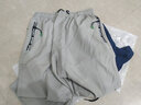 夏冰妮休闲短裤男夏季男士七分裤运动速干大码夏天宽松沙滩裤薄款大裤衩 浅灰色+蓝色 XL 实拍图