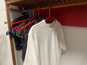 匹戏300g重磅新疆纯棉长绒棉短袖T恤男团体定制工作服班服订做三本针 白色 3XL 实拍图