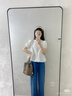 UR夏季新款女装时尚多巴胺娃娃衫短袖罩衫衬衫UWU240062 本白 M 实拍图