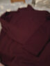 奥德里奇长袖T恤男秋冬季中青年修身潮流韩版高领打底衫男莫代尔加绒加厚保暖抗皱不起球纯色打底衫内搭上衣 酒红加绒 M 实拍图