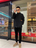 花花公子（PLAYBOY）外套男秋冬季夹克男装男士休闲连帽潮牌上衣服 黑色- XL 实拍图