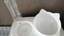 斑队长 猫碗狗碗15°护颈双碗自动饮水喂食宠物猫盆狗盆带瓶 猫咪用品 珍珠白 大号-适合8斤以上犬猫 实拍图