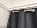 梦达莱全遮光窗帘成品免打孔安装罗马杆一整套卧室定制客厅防风保暖遮阳 拼接款：深灰色+黄色 适用宽2.1-2.6米【窗帘高2.2米】 实拍图