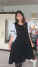 莎妮朵罗加肥加大码女装宽松胖妹妹韩版夏装新款荷叶袖连衣裙16124 蓝袖16124 XL 建议105-130斤穿着 实拍图