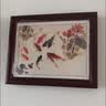古客新中式电表箱装饰画餐厅挂画液压上翻配电箱画客厅遮挡画弱电箱 九鱼图 50*40cm典雅红褐色框【可遮40*30电表箱】 实拍图