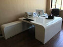 福锦（FUJIN）老板桌办公家具简约主管桌现代大班台总裁桌白色时尚经理桌椅组合 1.6米左侧柜 实拍图