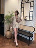NicoleJolie黑西装马甲女春夏季新款韩版时尚潮流坎肩小个子马夹上衣外套 米白色 M （建议110斤-125斤） 实拍图