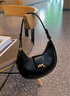 妙迪牛皮月牙腋下包新款单肩精致上班通勤法式斜挎包女生日情人节礼物 实拍图