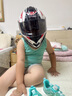 Tanked Racing坦克摩托车头盔T127全盔国潮安全帽3C机车双镜片电动车防风男女 白色刀锋红 【店长推荐】 XL（适合头围56-57cm） 实拍图
