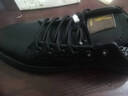 花花公子（PLAYBOY）男鞋2025秋冬季保暖新款商务休闲皮鞋男士鞋子男款帆布鞋百搭板鞋 黑色 CPL1250922 41 运动 实拍图