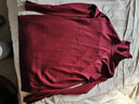 恒源祥100%羊毛衫男冬季高领毛衣中青年男士针织衫 深红 170/88A  实拍图