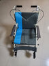 河村 日本轮椅老人折叠轻便手动推车轮椅可推可坐大轮 实心胎AY-18 AY18（45cm）坐宽 树脂轮圈 蓝色 实拍图