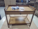 艾品可移动长头边柜角几小茶几收纳置物架客厅边几桌电话架茶叶架茶水柜床头小桌子家用小户型 茶色二层带抽屉边几推车 实拍图