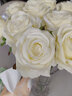 黛莉森仿真玫瑰花假花婚礼装饰花摆设客厅餐厅永生花摆件生日礼物送女友 10枝玫瑰-白色 实拍图