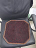 香樟木汽车座垫木珠子单片坐垫夏季通用大小车夏天透气单个凉席 酒红色小珠带底布单片 实拍图