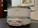 蓝宝（BLAUPUNKT）升降电火锅5L分体式电热锅家用多功能料理锅电热蒸煮锅烤肉煎炒炖锅分体式电火锅 5L 奶油白【标配】 实拍图