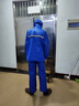 骑安雨衣雨裤套装男女成人透气加厚分体户外骑行外卖电动摩托车防暴雨 宝蓝色 2XL (适合身高170-175) 实拍图
