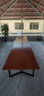 润亚美式家具实木长方形餐桌铁艺复古工业风咖啡休闲桌子办公大长桌 长桌300*宽120*高75板厚5CM 实拍图