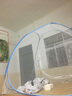 雅友蒙古包蚊帐家用免安装单双门学生宿舍无底拉链式魔术蚊账U型防摔 有底单门 1.0m床 实拍图