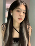 邦帛世挂耳染假发片 挑染渐变一片式补发片仿真发彩色接发片女长发y2k 挂耳染 灰色系 60cm 【白茶灰2片】 实拍图