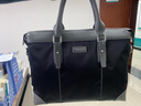 斐格男士手提包休闲单肩斜挎包公文包多功能男包电脑包大容量斜背包 黑色标准版(单品可放14寸电脑) 横款 实拍图