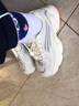 青鸿鸟情侣女休闲鞋子韩版潮流男士低帮鞋百搭潮款厚底老爹鞋男 057米白色 37 实拍图