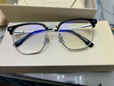 蔡司（ZEISS）镜片近视眼镜框男半框防蓝光辐射可配带散光度数眼睛女钛合金镜架 升级钛材 黑银 配蔡司钻立方1.60防蓝光 0-600度 实拍图