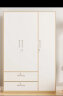 金经金属钢制简约现代衣柜家用收纳卧室小户型组合铁皮柜衣橱长1.2米二抽 实拍图