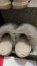 朴西棉拖鞋女士冬季包跟室内家居保暖厚底月子棉鞋女款外穿秋冬季 棕色 均码 (235mm) 适合35-36 实拍图