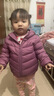鸭鸭（YAYA）儿童轻薄羽绒服短款小童中大童连帽男女童2023秋冬洋气童装外套 格调紫 100 实拍图