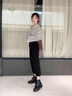 依零依蓓女靴 春秋百搭新款黑色帅气机车靴短靴英伦风小码内增高马丁靴女 051-内增高单里【跟高7厘米】 36 实拍图