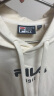 FILA 斐乐官方情侣款连帽卫衣秋季新款纯棉宽松针织长袖上衣加绒 蒸汽白-IV S 实拍图