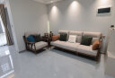 韵存家居 沙发 全实木沙发 布艺沙发 新中式白蜡木小户型客厅直排沙发 2.12米大三位（整块海绵坐垫） 标准版：透气布 实拍图